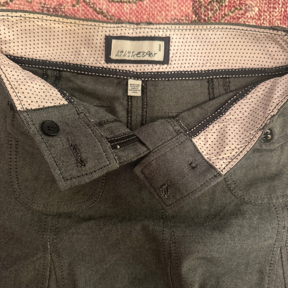 Y2K Esprit Charcoal pleated Mini Skirt with Buttoned Pockets - size 2 - Picture 11 of 16